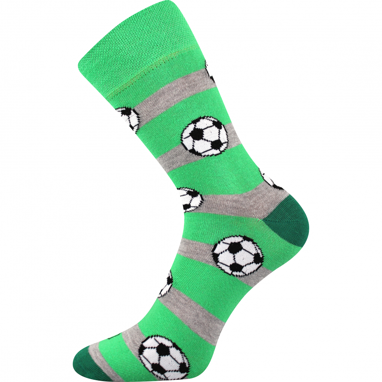 Ponožky trendy unisex Lonka Woodoo Fotbal - zelené, 39-42