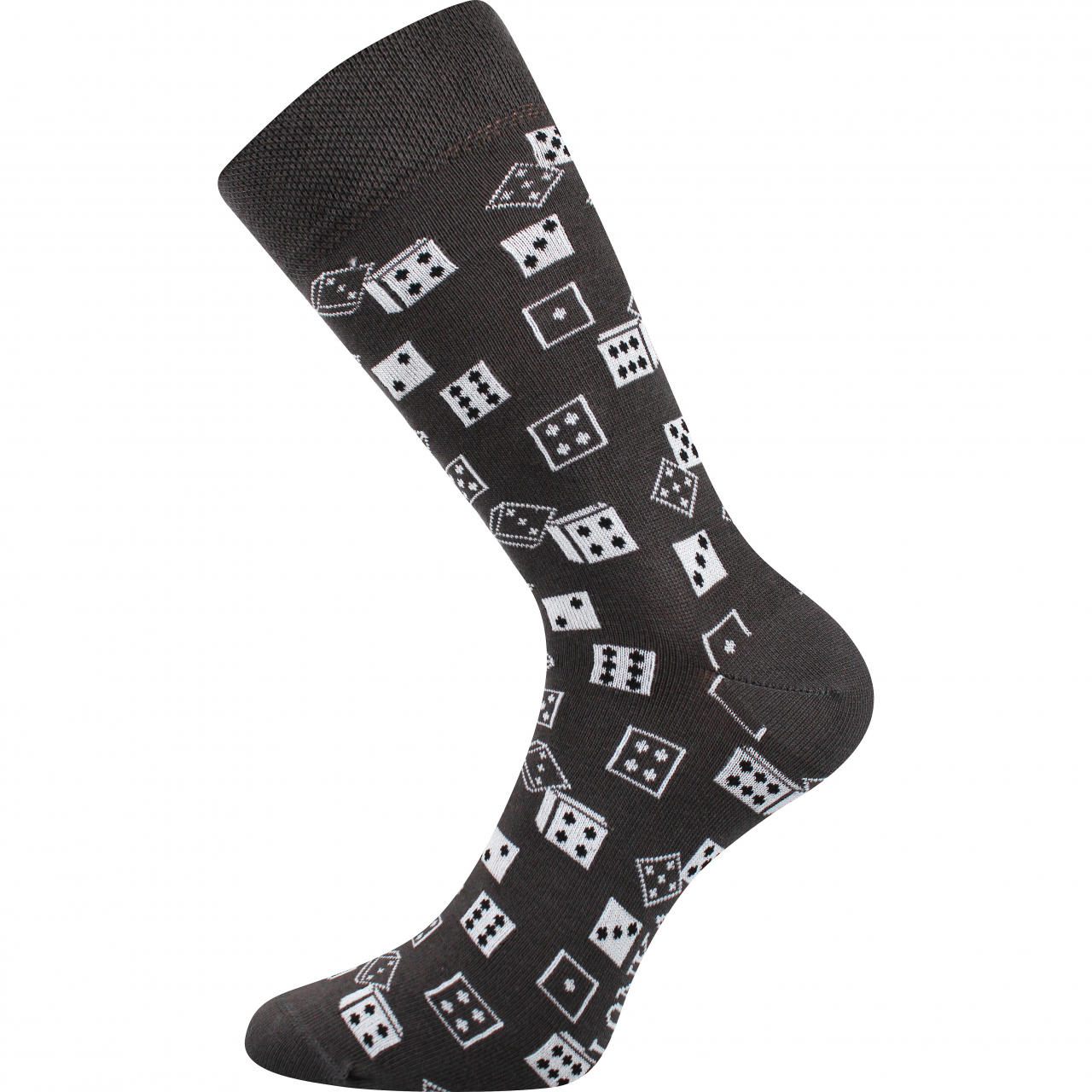 Ponožky trendy unisex Lonka Woodoo Kostky - tmavě šedé, 43-46