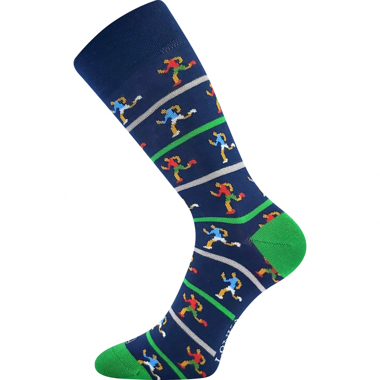 Ponožky trendy unisex Lonka Woodoo Běžci - modré-zelené, 39-42