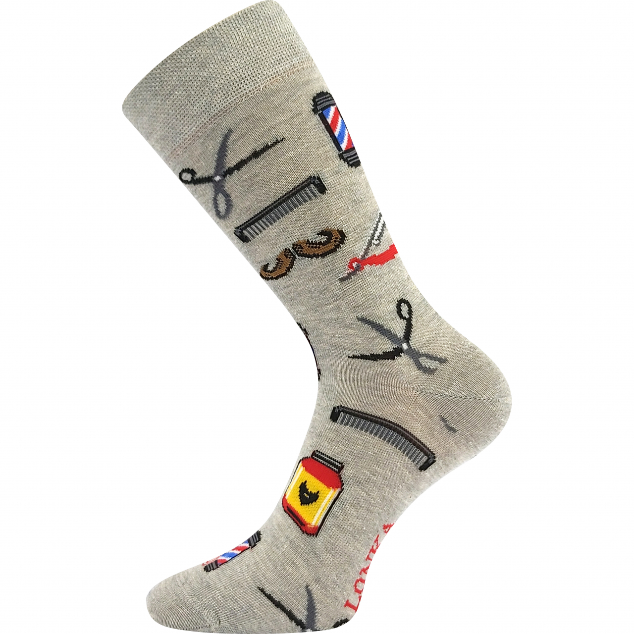 Ponožky trendy unisex Lonka Woodoo Holič - šedé, 43-46
