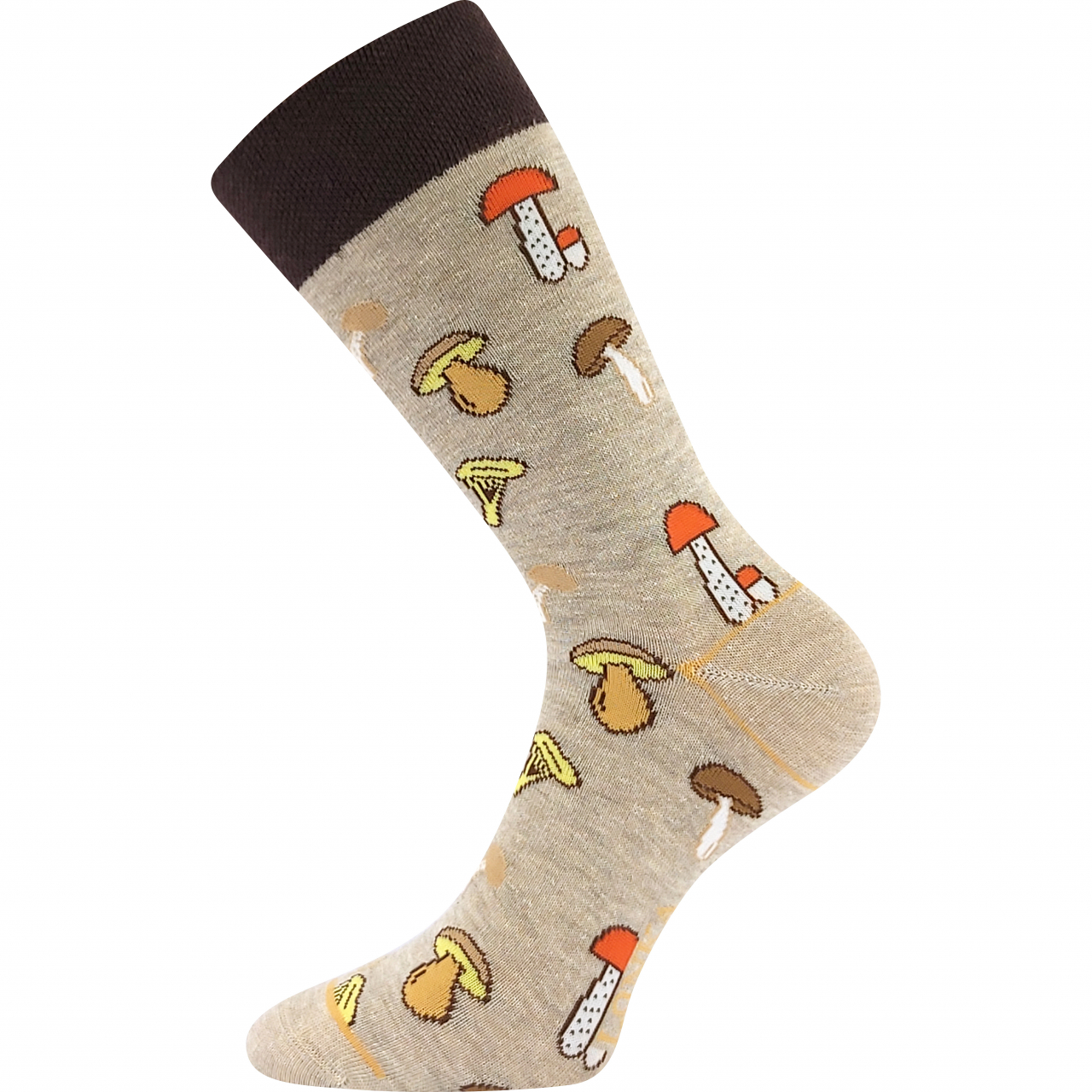 Ponožky trendy unisex Lonka Woodoo Houby - béžové, 43-46