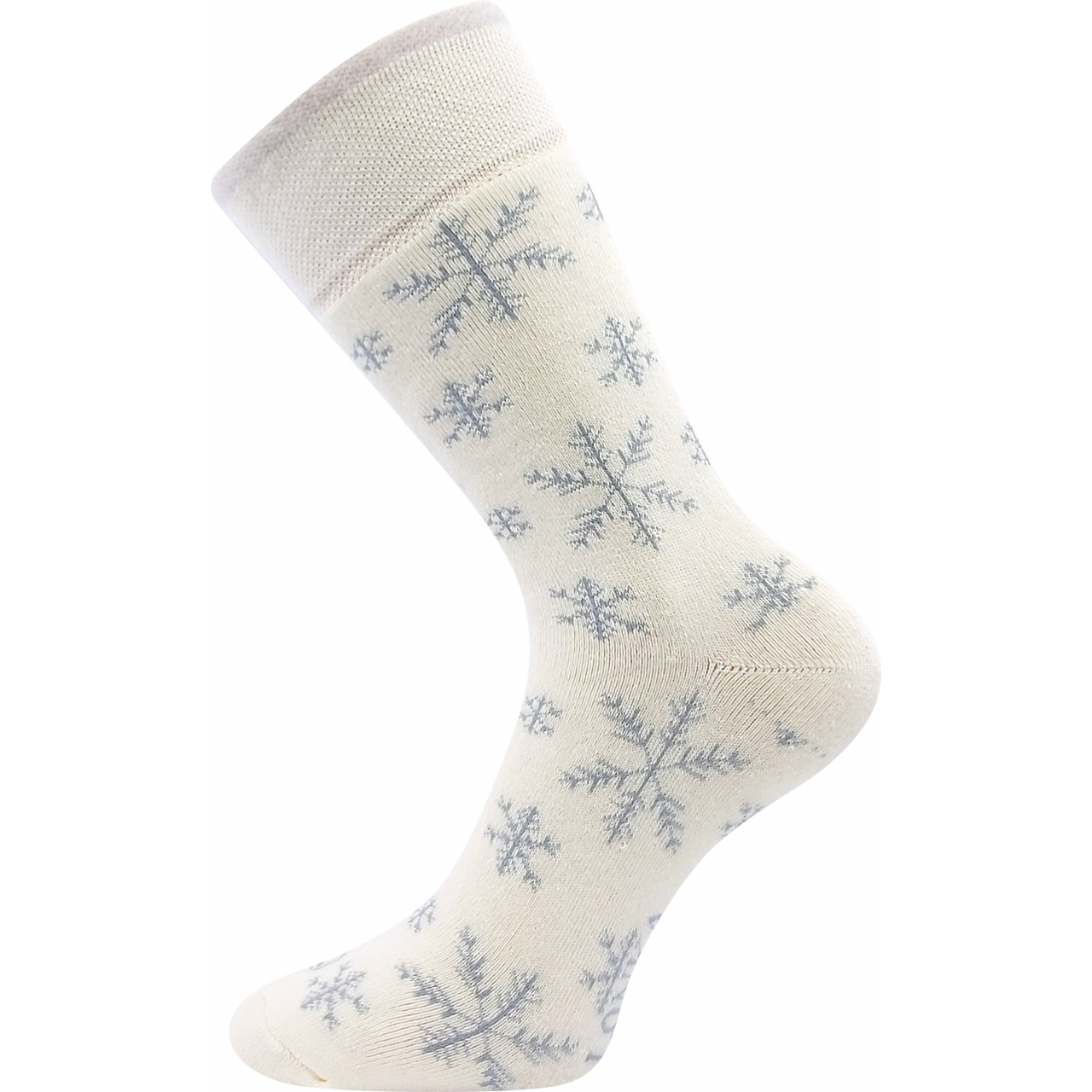 Ponožky froté unisex Lonka Frooloo Vločky - bílé, 39-42
