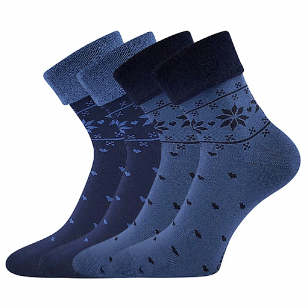 Ponožky dámské teplé Lonka Frotana 2 páry - tmavě modré, 35-38