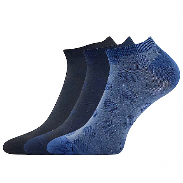 Ponožky dámské letní Lonka Jasmina 3 páry (černé, tmavě modré, modré), 39-42
