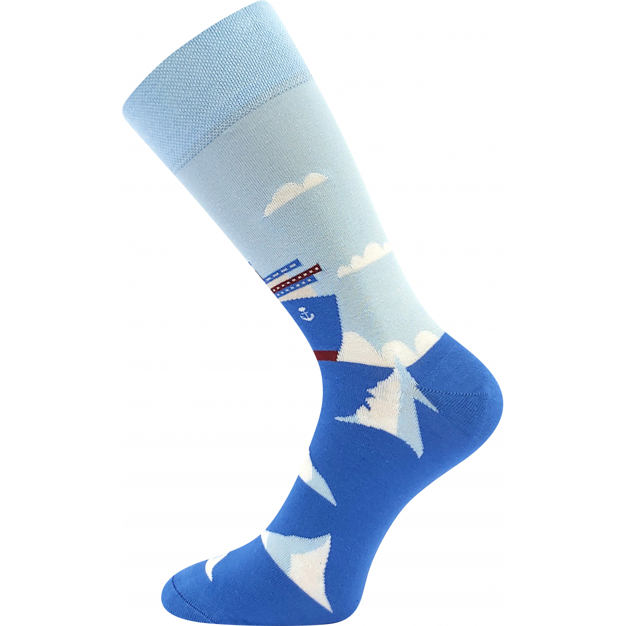 Ponožky společenské unisex Lonka Twidor Parník - modré, 39-42