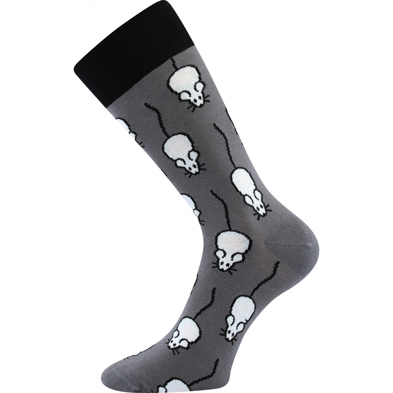 Ponožky společenské unisex Lonka Twidor Myšky - šedé, 39-42