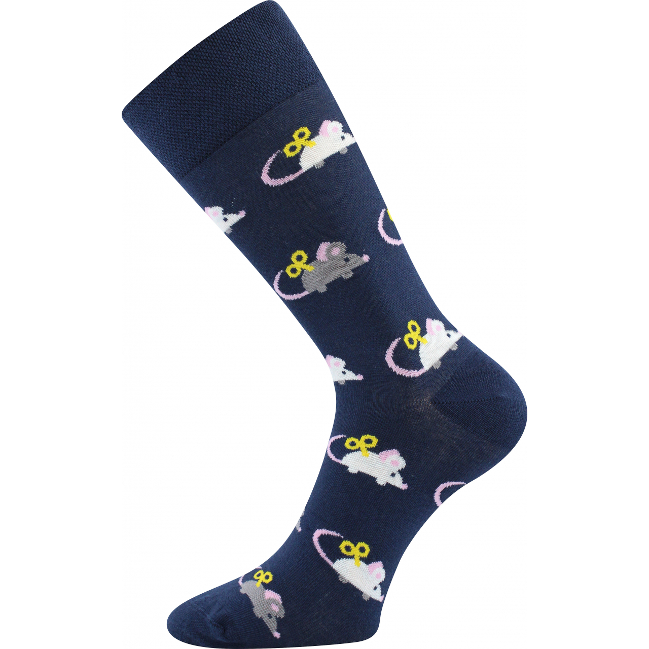 Ponožky společenské unisex Lonka Twidor Myšky - tmavě modré, 39-42