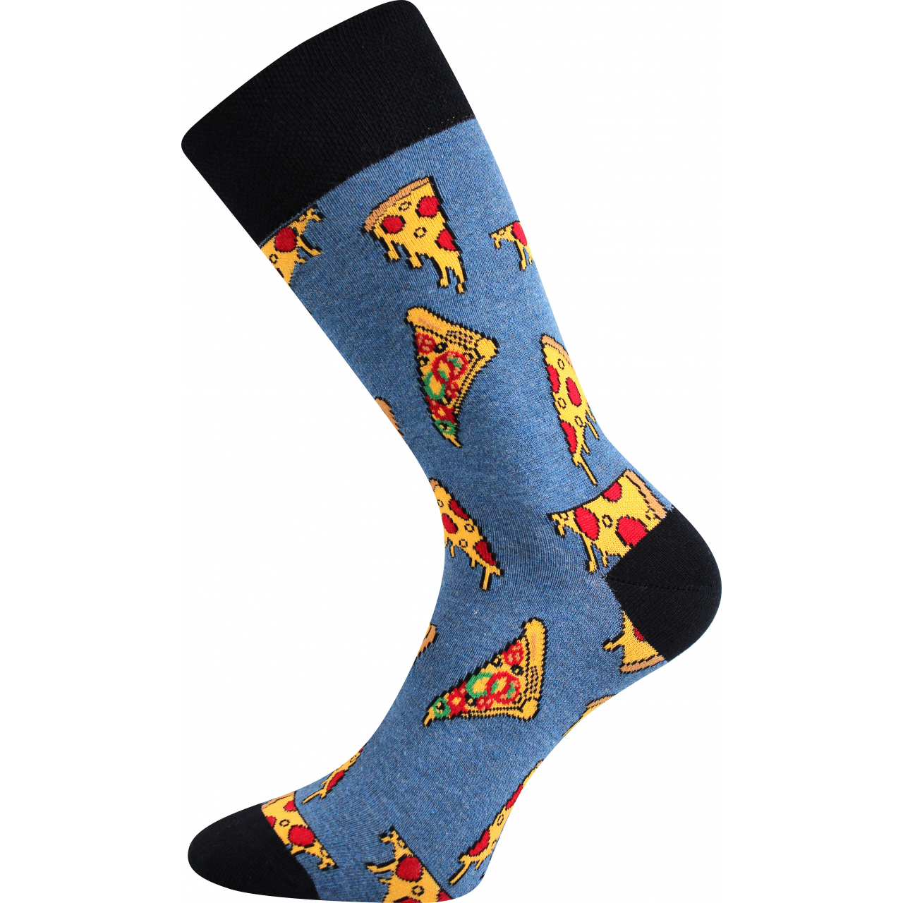 Ponožky trendy pánské Lonka Depate Pizza - modré-černé, 43-46