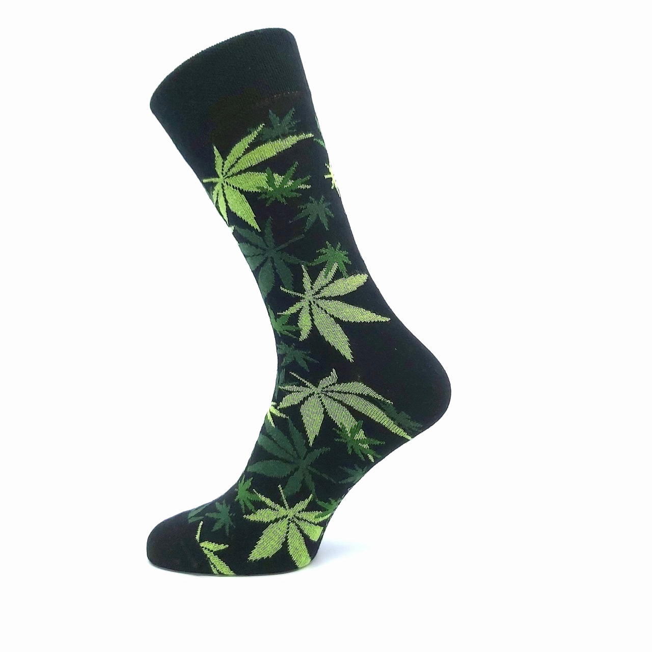 Ponožky trendy pánské Lonka Depate Tráva - černé-zelené, 39-42