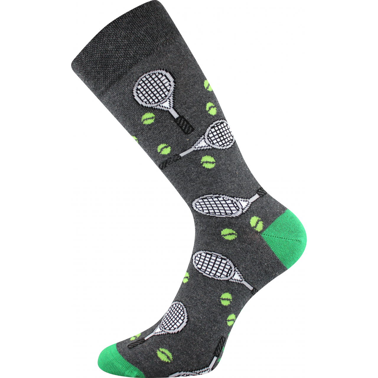 Ponožky trendy pánské Lonka Depate Tenis - šedé-zelené, 43-46