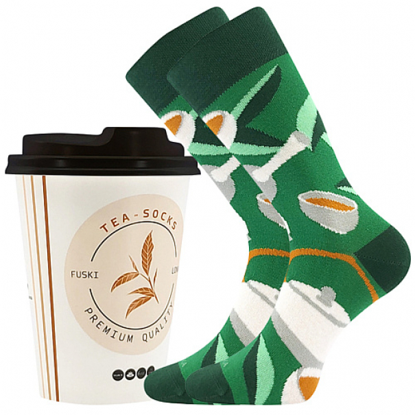 Ponožky klasické unisex Lonka Tea socks - zelené, 38-41