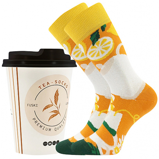 Ponožky klasické unisex Lonka Tea socks - žluté, 38-41