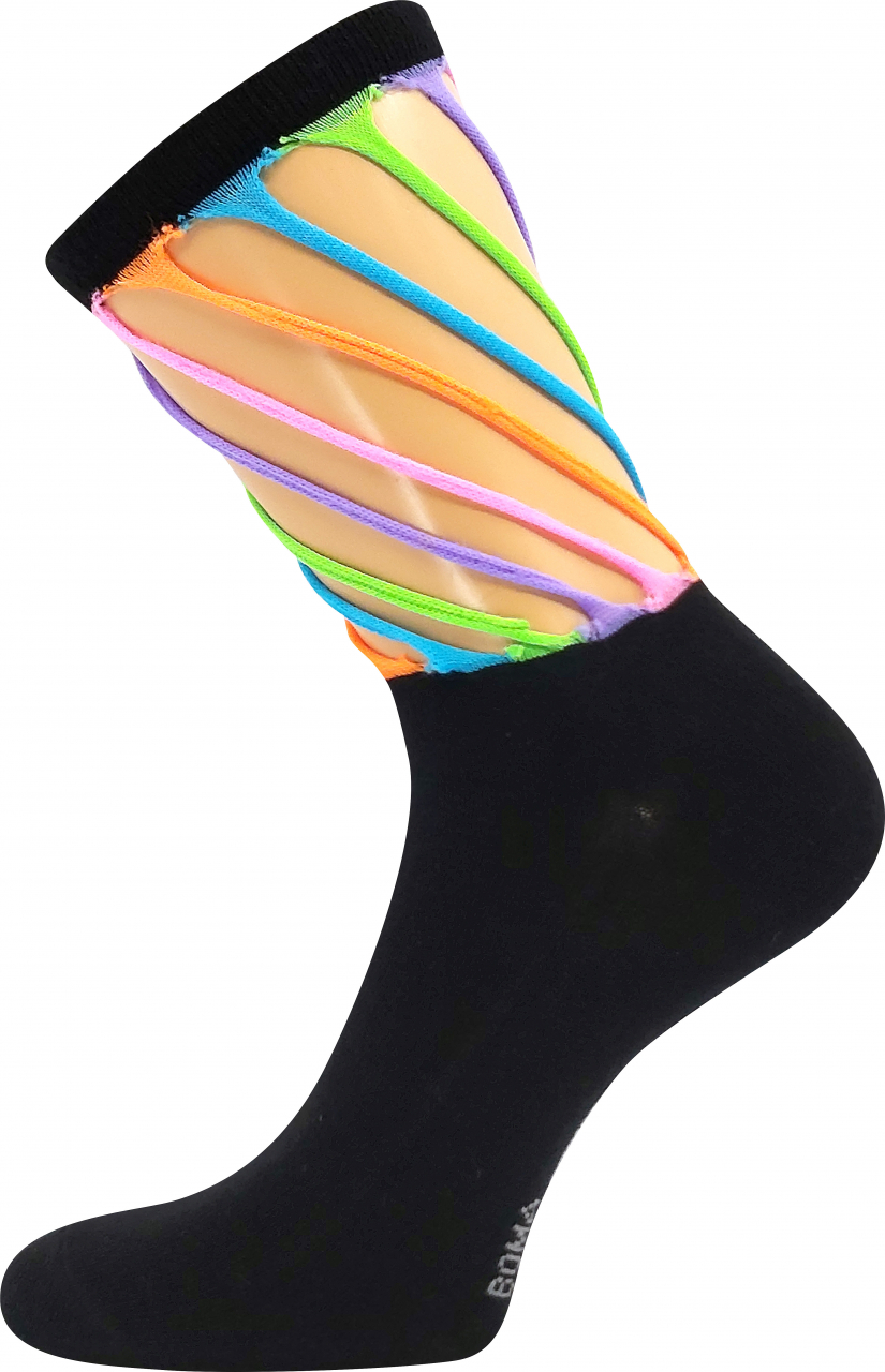 Ponožky dámské Boma Desdemona - černé-barevné, 39-42