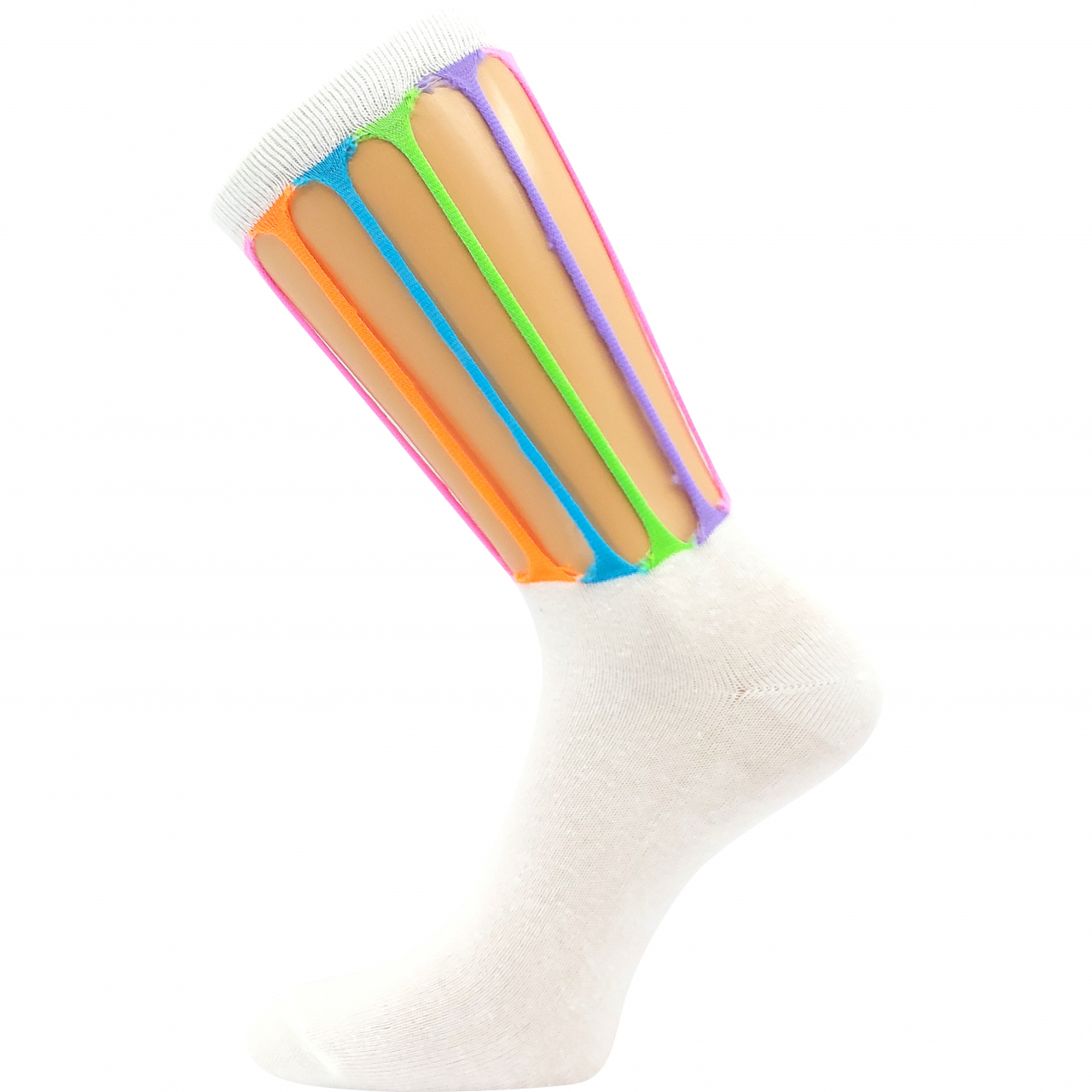 Ponožky dámské Boma Desdemona - bílé-barevné, 39-42