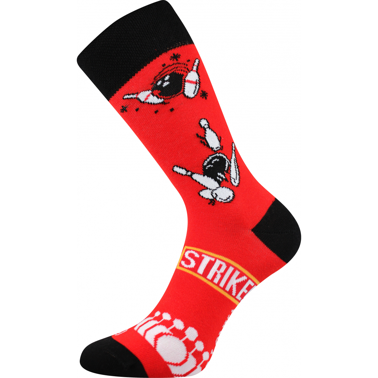 Ponožky unisex trendy Lonka Woodoo Bowling - červené, 43-46