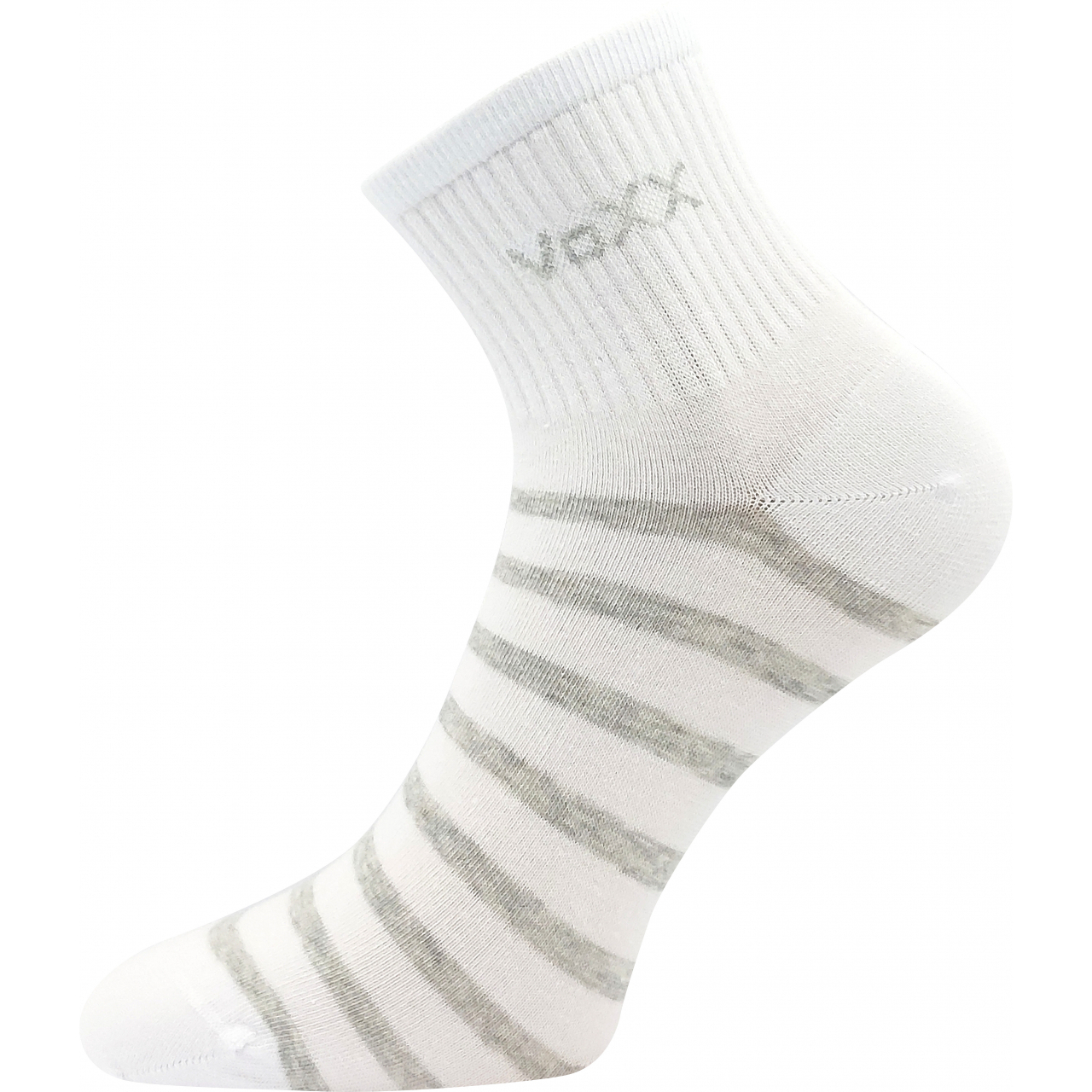 Ponožky dámské klasické Voxx Boxana Pruhy - bílé-šedé, 39-42