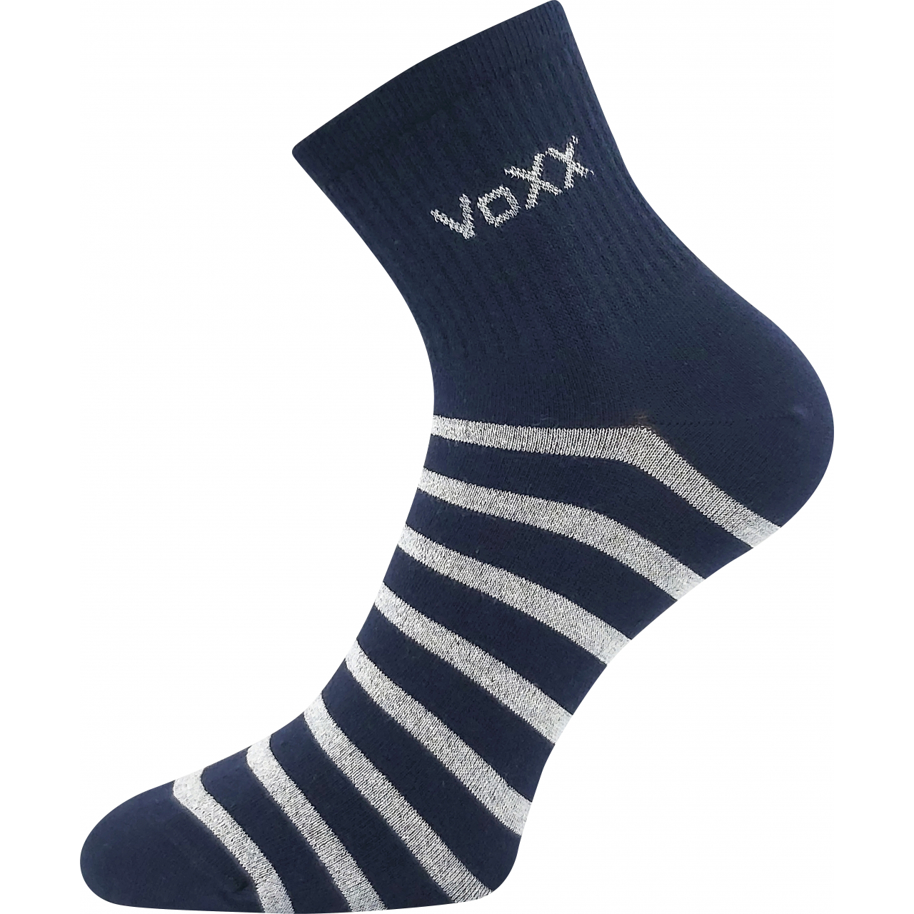 Ponožky dámské klasické Voxx Boxana Pruhy - tmavě modré-šedé, 39-42