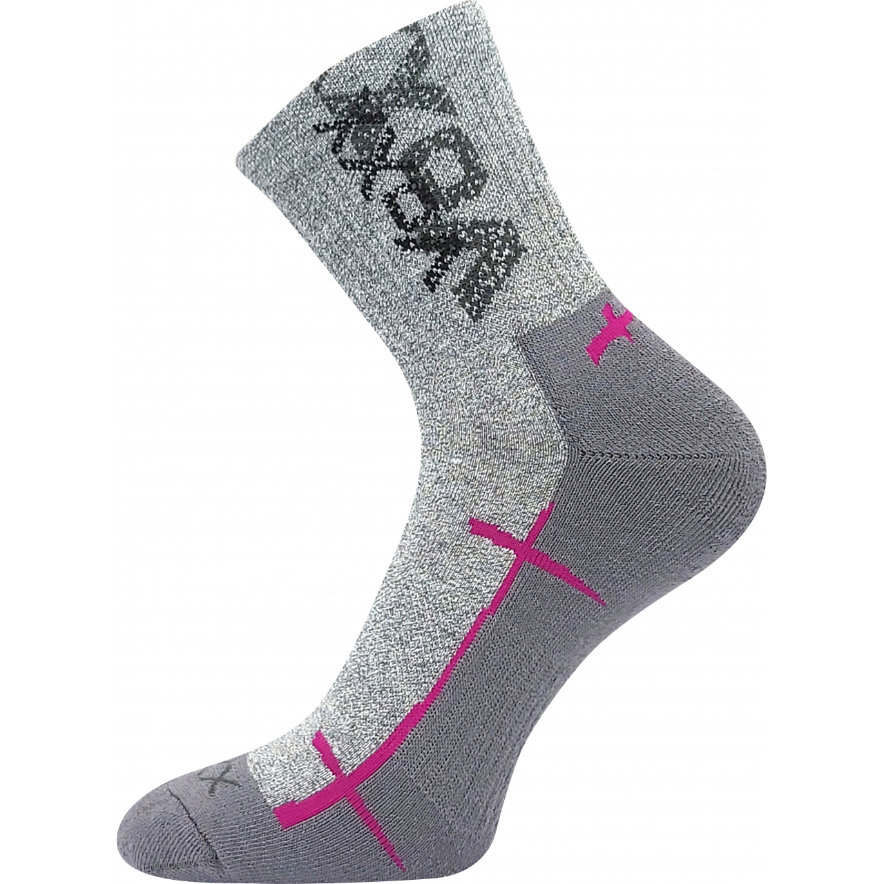 Ponožky unisex sportovní Voxx Walli - světle šedé-růžové, 39-42