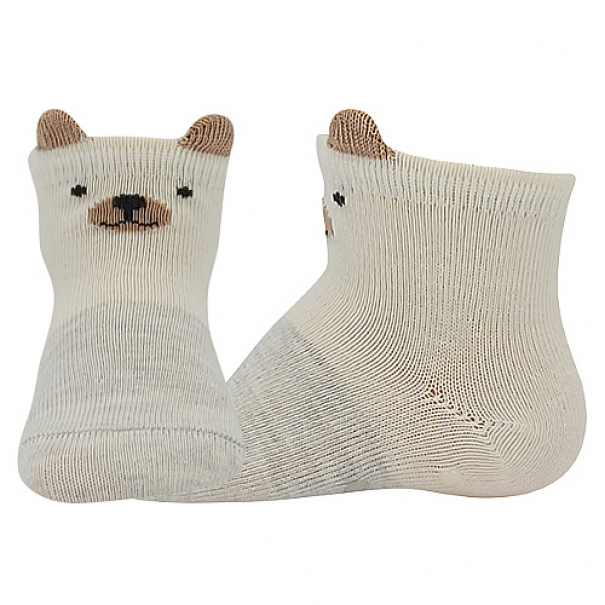 Ponožky kojenecké klasické Boma Míšánek ABS Medvědi - světle šedé, 21-25