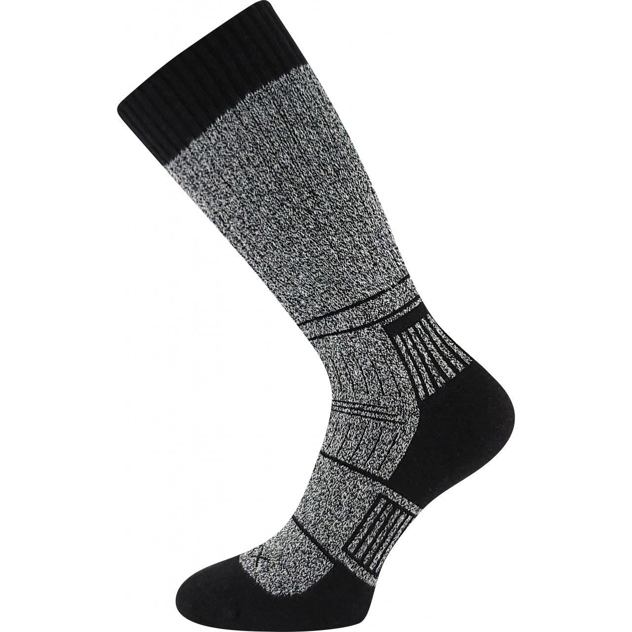 Ponožky unisex silné Voxx Carpatia - šedé-černé, 35-38