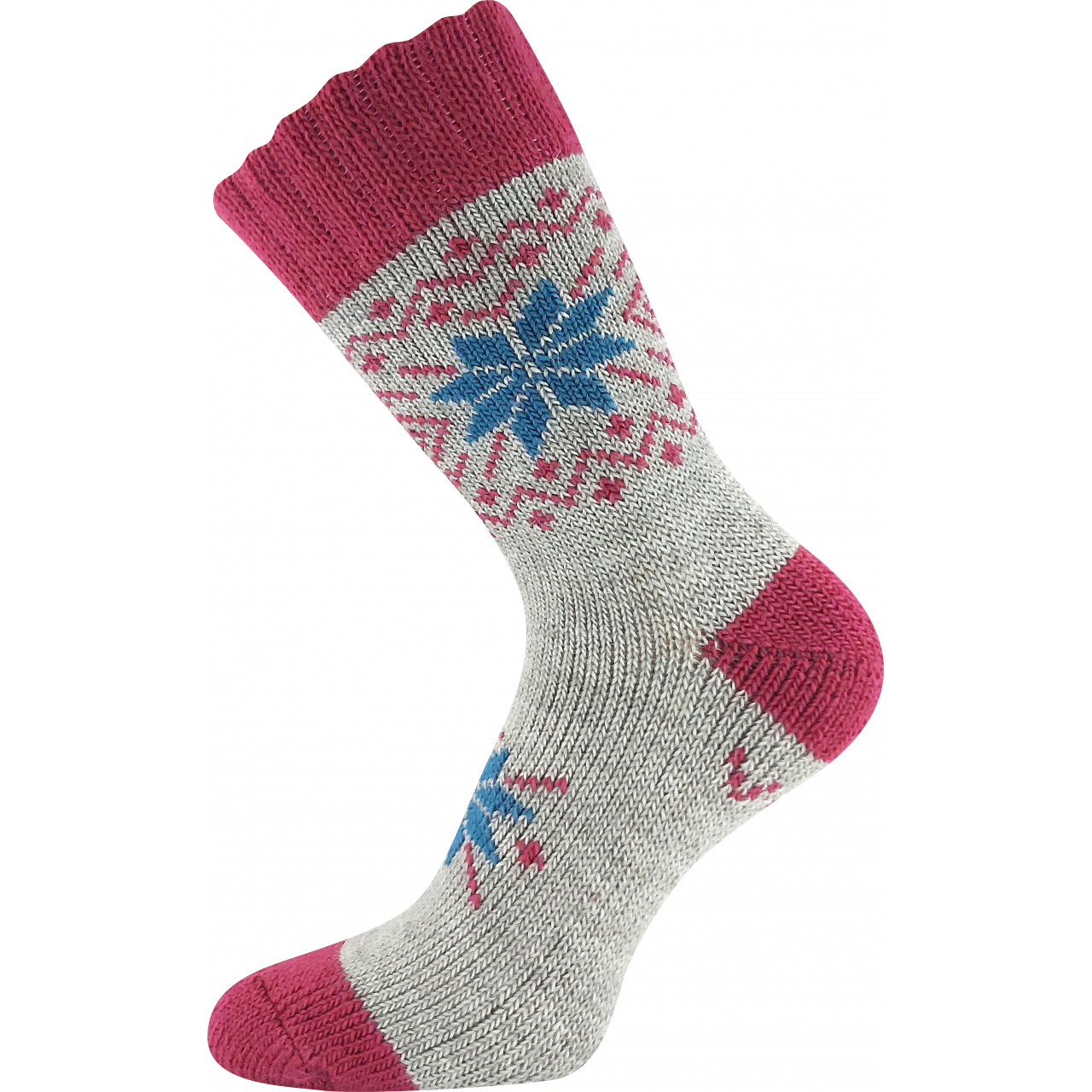Ponožky unisex silné Voxx Alta - šedé-červené, 39-42