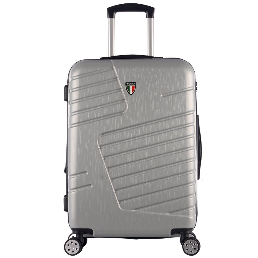 Cestovní kufr Tucci Boschetti T-0278/3-M ABS - stříbrný