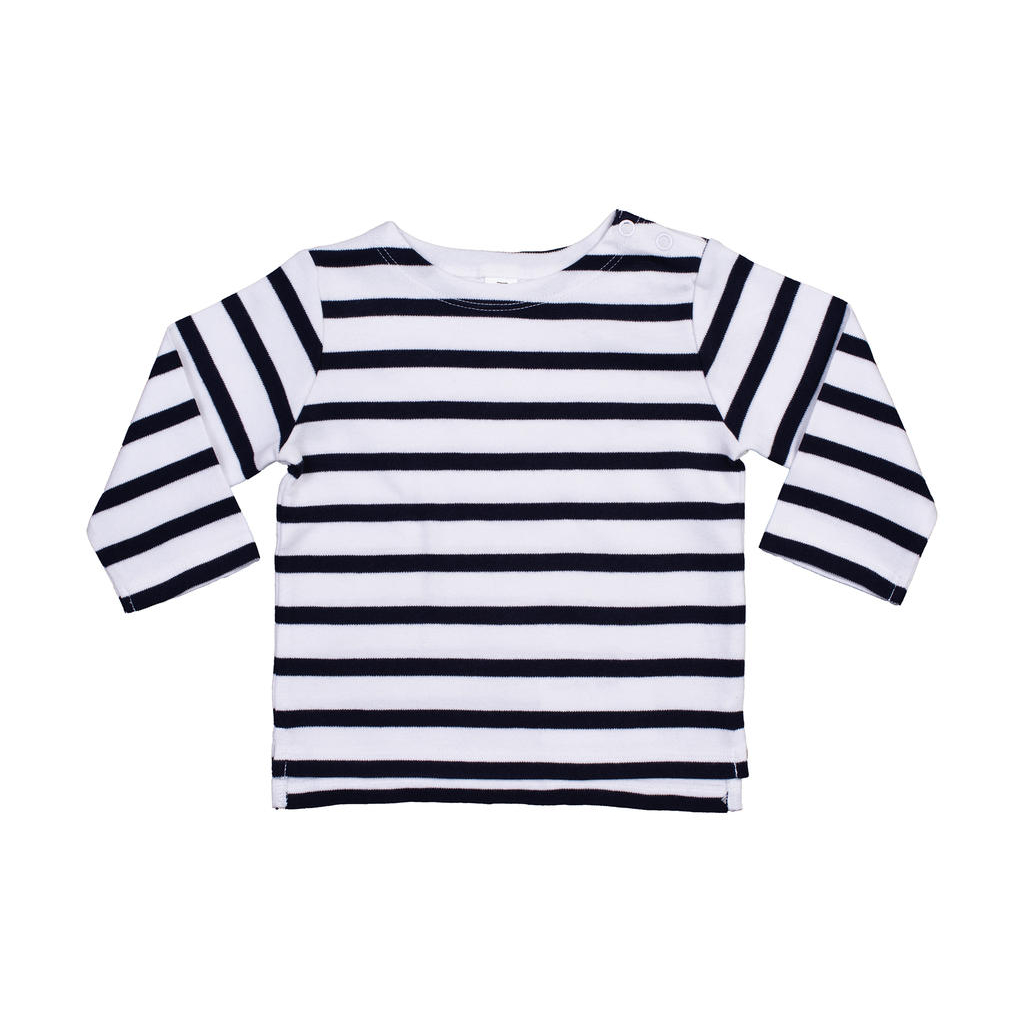 Tričko dětské Breton Babybugz - bílé-navy, 3-6 měsíců