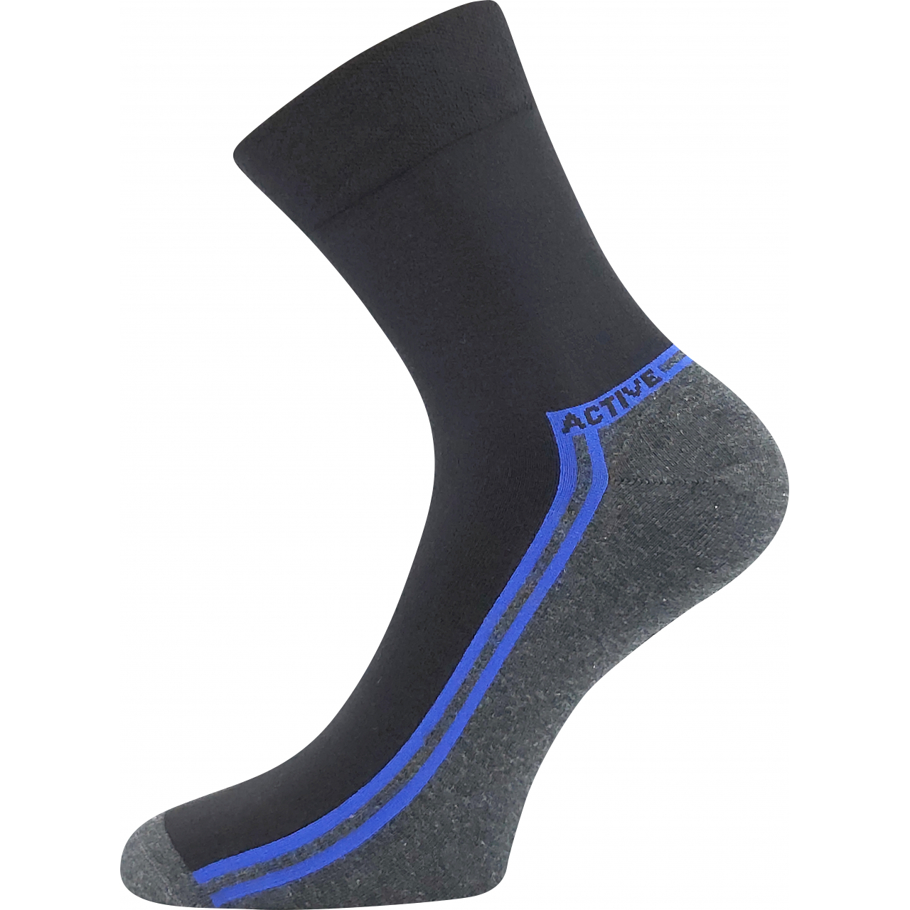 Ponožky pánské slabé Lonka Roger 02 - černé-modré, 39-42