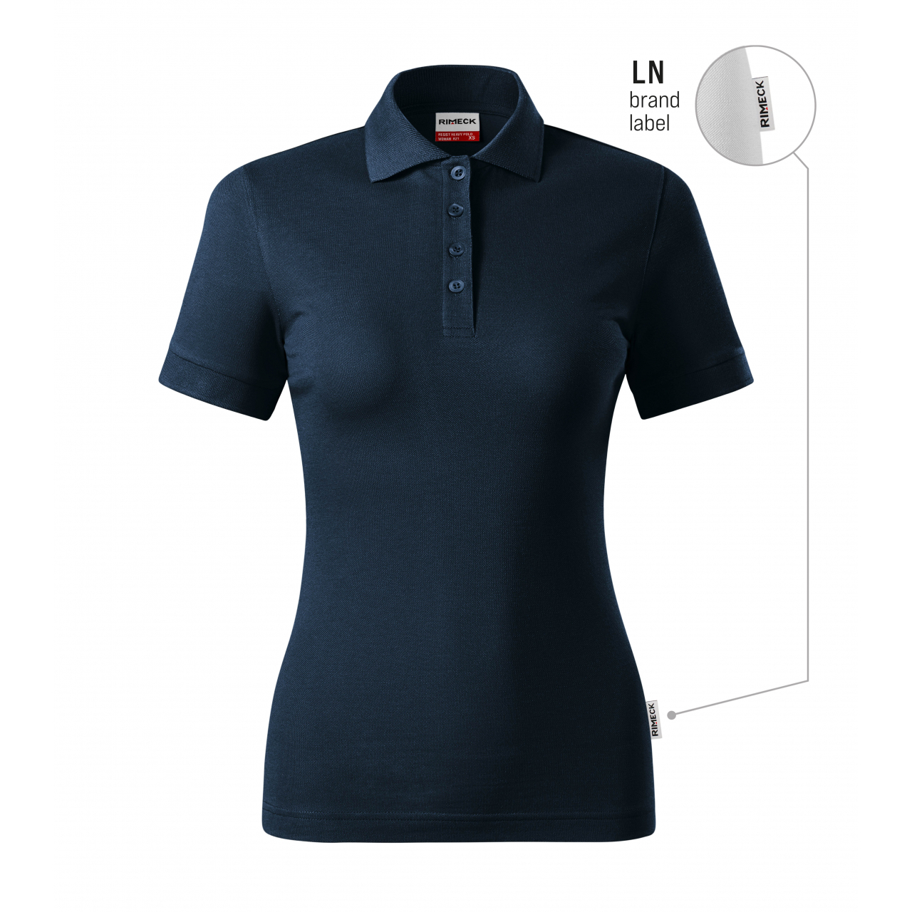 Polokošile dámská Rimeck Resist Heavy Polo Brand Label - navy, L