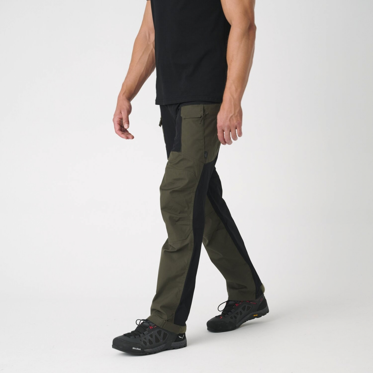 Kalhoty Helikon Hybrid Outback Pants Duracanvas - olivové-černé, XL