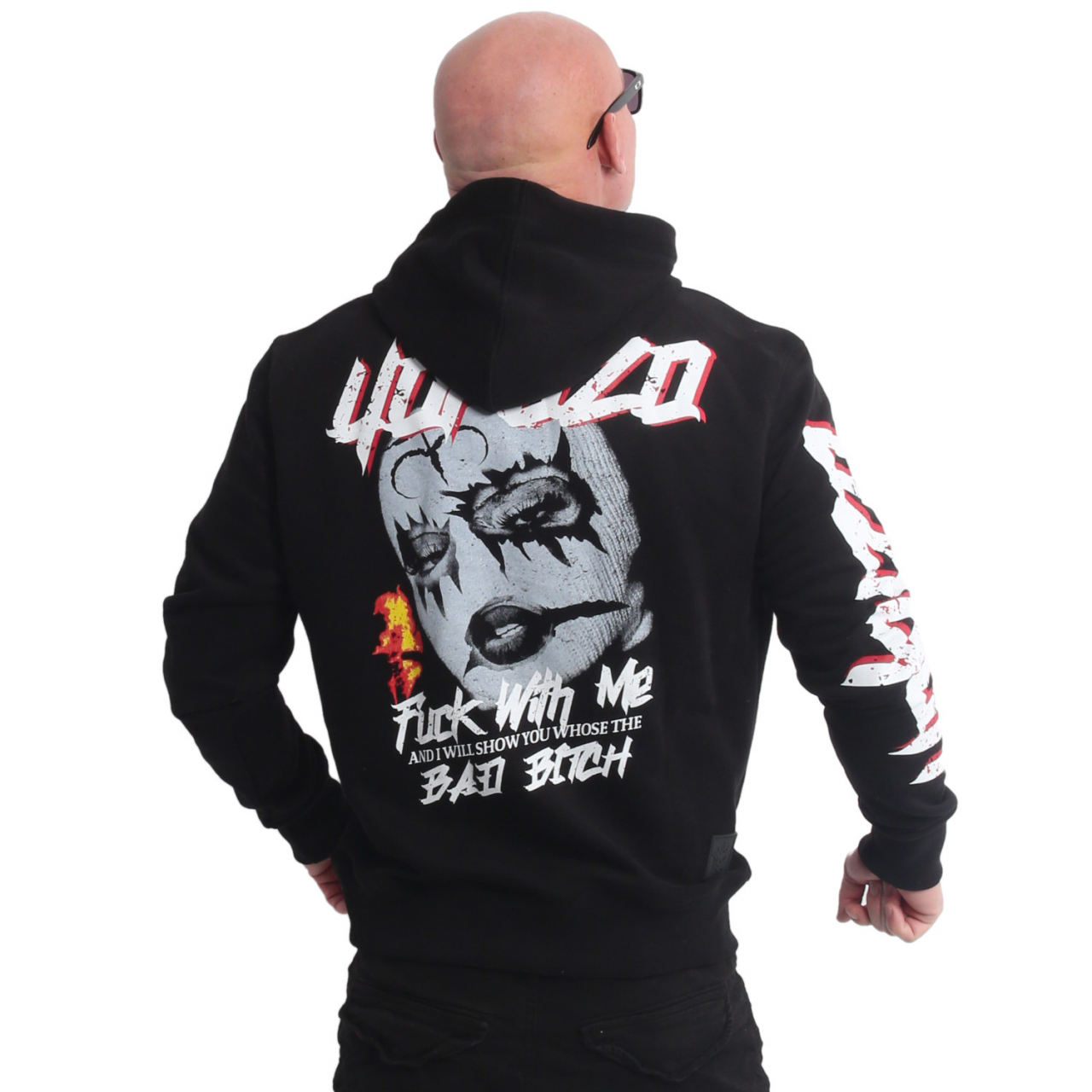 Mikina s kapucí Yakuza Bad Bitx - černá, 4XL