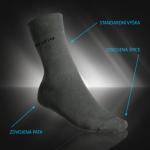 Pracovné ponožky s aktívnym striebrom Gultio - sivé