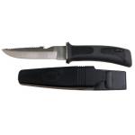 Potapěčský nůž s nožním pouzdrem - černý (18+)