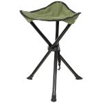 Skládací židlička trojnožka Camping - olivová-černá