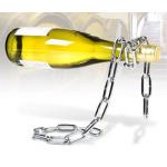 Řetězový držák na víno - strieborný
