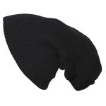 Pletená čepice Beanie extra dlouhá - černá