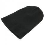 Pletená čepice Beanie extra dlouhá - černá