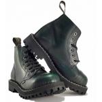 Topánky Steel 6-dierkové - zelené stierané