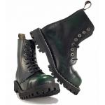 Topánky Steel 8-dierkové - zelené stierané