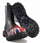 Topánky Steel 10-dierkové Britská vlajka - modré stierané