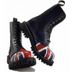 Topánky Steel 10-dierkové Britská vlajka - modré stierané