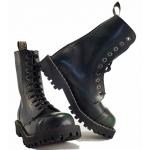 Topánky Steel 10-dierkové - zelené stierané