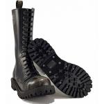 Topánky Steel 15-dierkové - čierne stierané