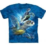 Tričko dětské The Mountain Find 9 Sea Turtles - modré