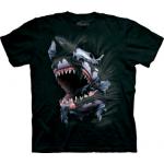 Tričko unisex The Mountain Breakthrough Shark - čierne