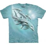 Tričko unisex The Mountain Dolphin Dive - modré