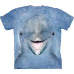 Tričko unisex The Mountain Dolphin Face - modré