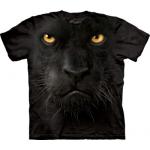 Tričko unisex The Mountain Black Panther Face - černé