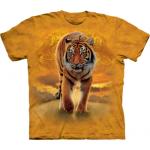 Tričko unisex The Mountain Rising Sun Tiger - žluté