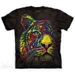 Tričko unisex The Mountain Rainbow Tiger - černé